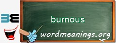 WordMeaning blackboard for burnous